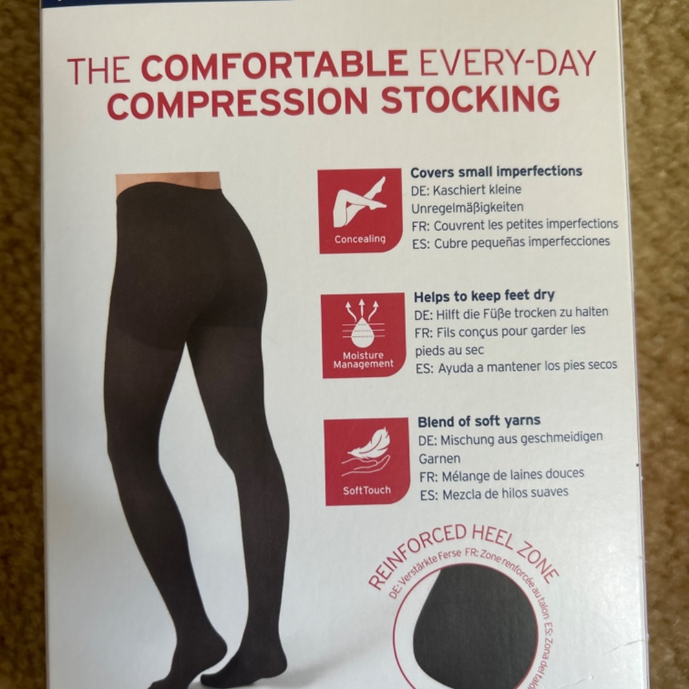 JOBST OPAQUE   BLACK Medical compression stockings Classic black size small new